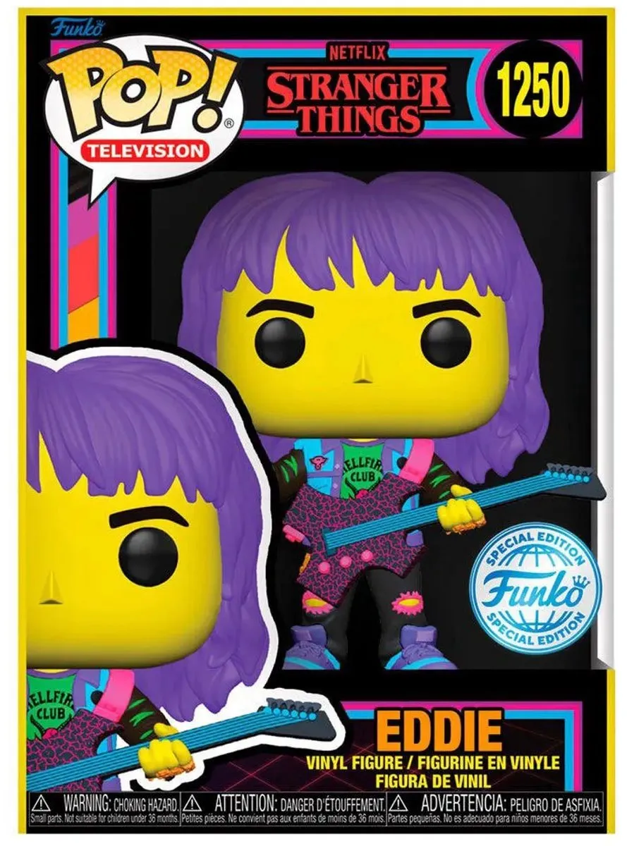 Funko Pop! Stranger Things Eddie met Gitaar #1250 - Blacklight