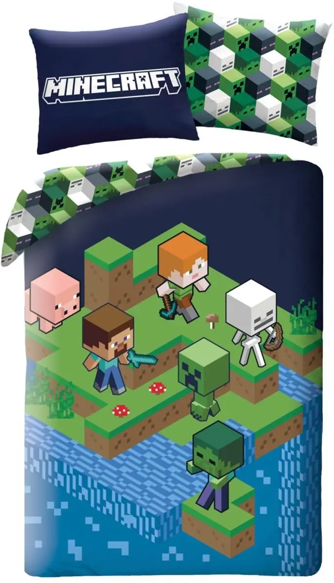 Minecraft Dekbedovertrek game on