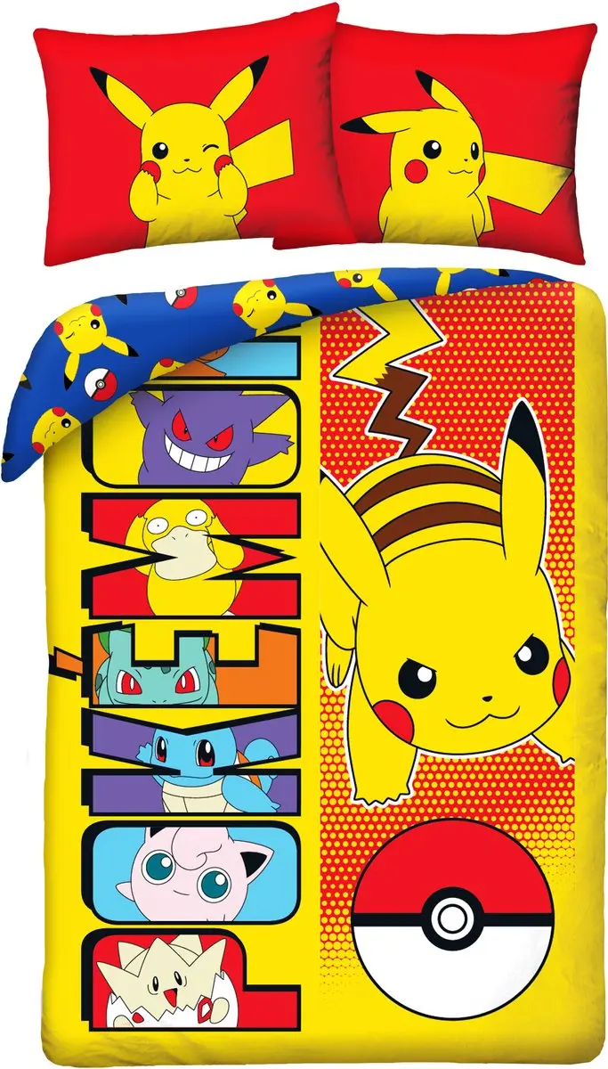 Pokémon Dekbedovertrek Pikachu 140 x 200 cm (70 x 90 cm)