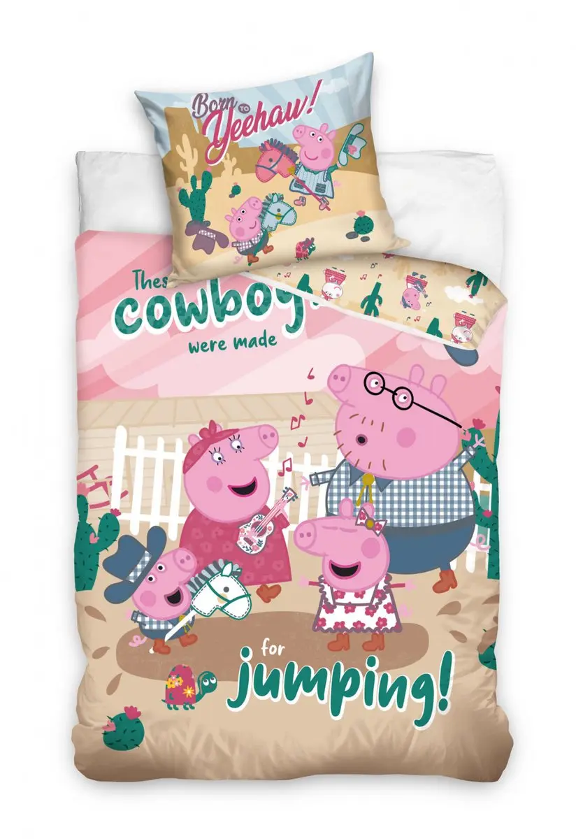 Peppa Pig Cowboys Dekbedovertrek Eenpersoons