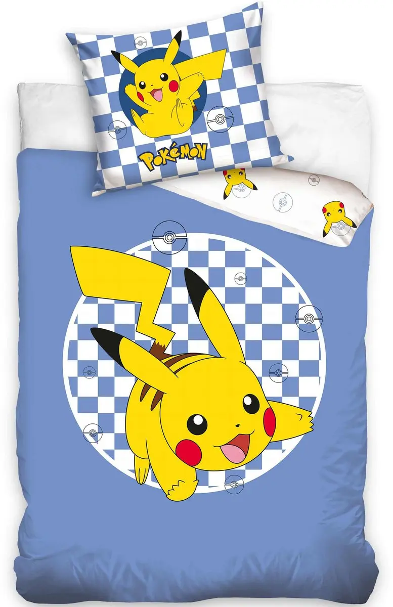 Pikachu Dekbedovertrek blauw
