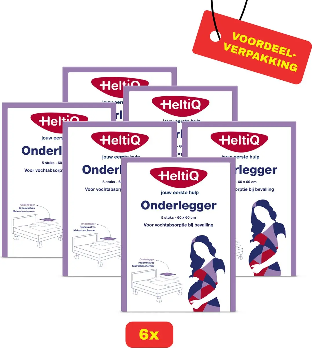 6x HeltiQ Onderlegger 5 stuks -Voordeelverpakking!