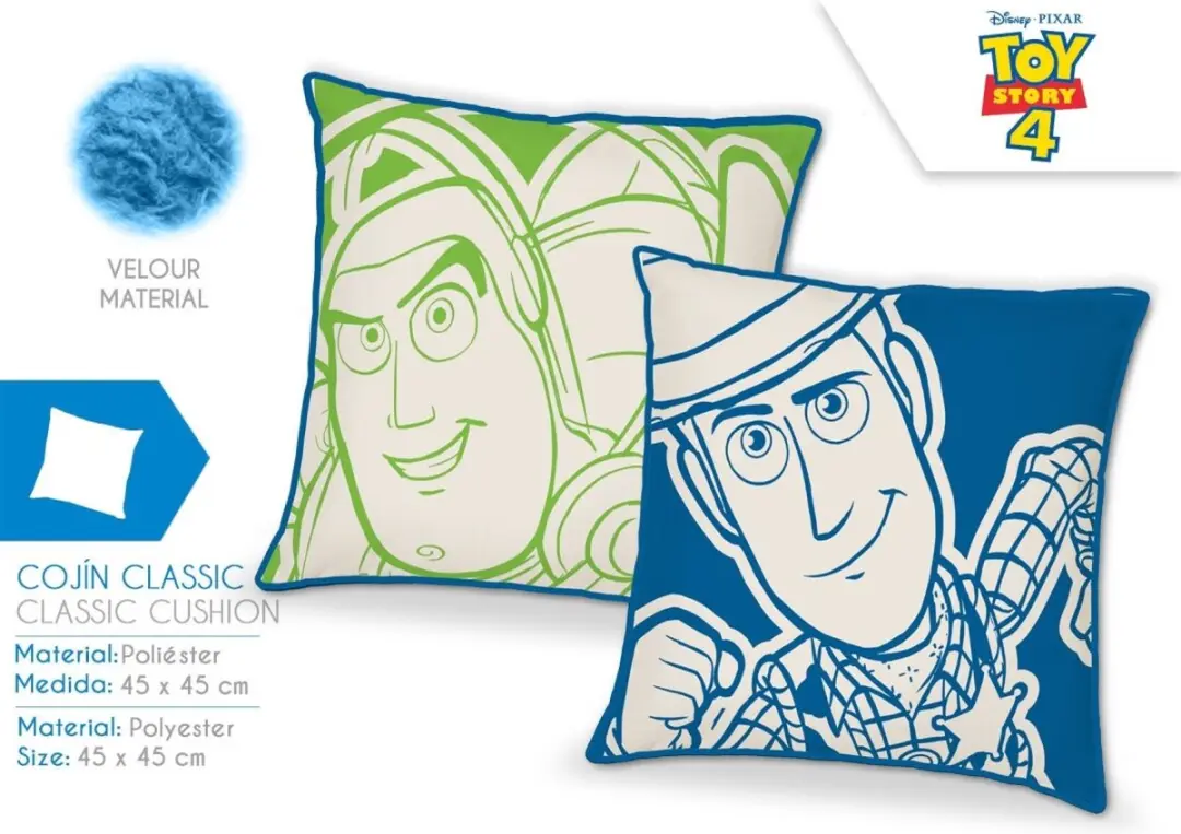 Disney Pixar Toy Story Woody Kussen Groen / Blauw