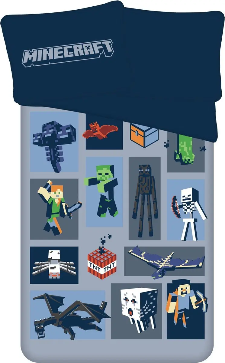 Minecraft Dekbedovertrek Emblematic- 140 x 200 cm