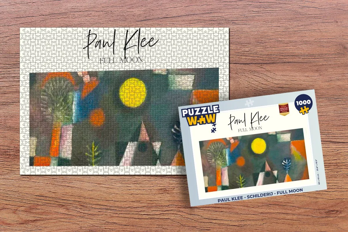 PuzzleWow Paul Klee Full Moon Legpuzzel 1000 Stuks - Multicolor