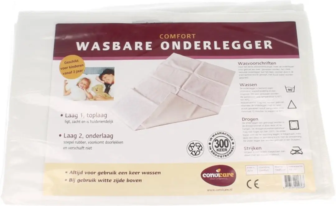 Marbet Wasbare Onderlegger Eenpersoons - Wit - afbeelding 3 van 6