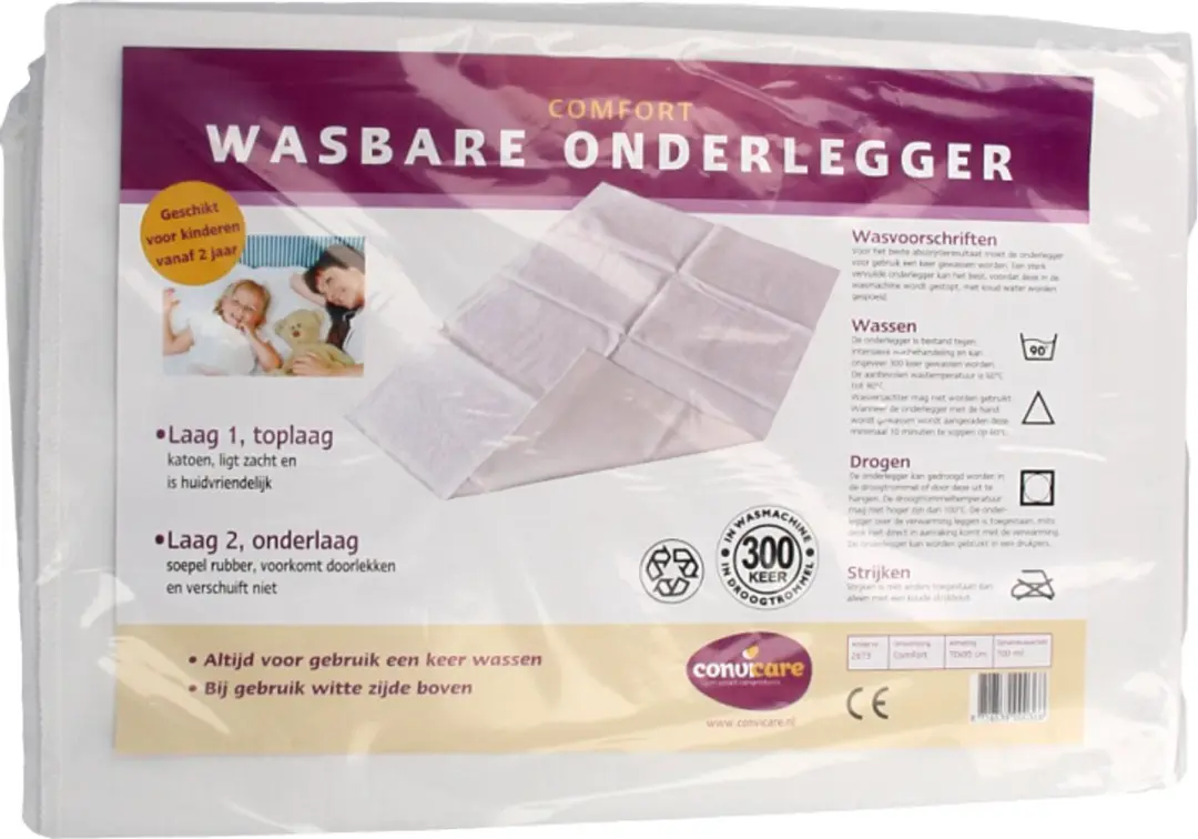 Marbet Wasbare Onderlegger Eenpersoons - Wit - afbeelding 6 van 6