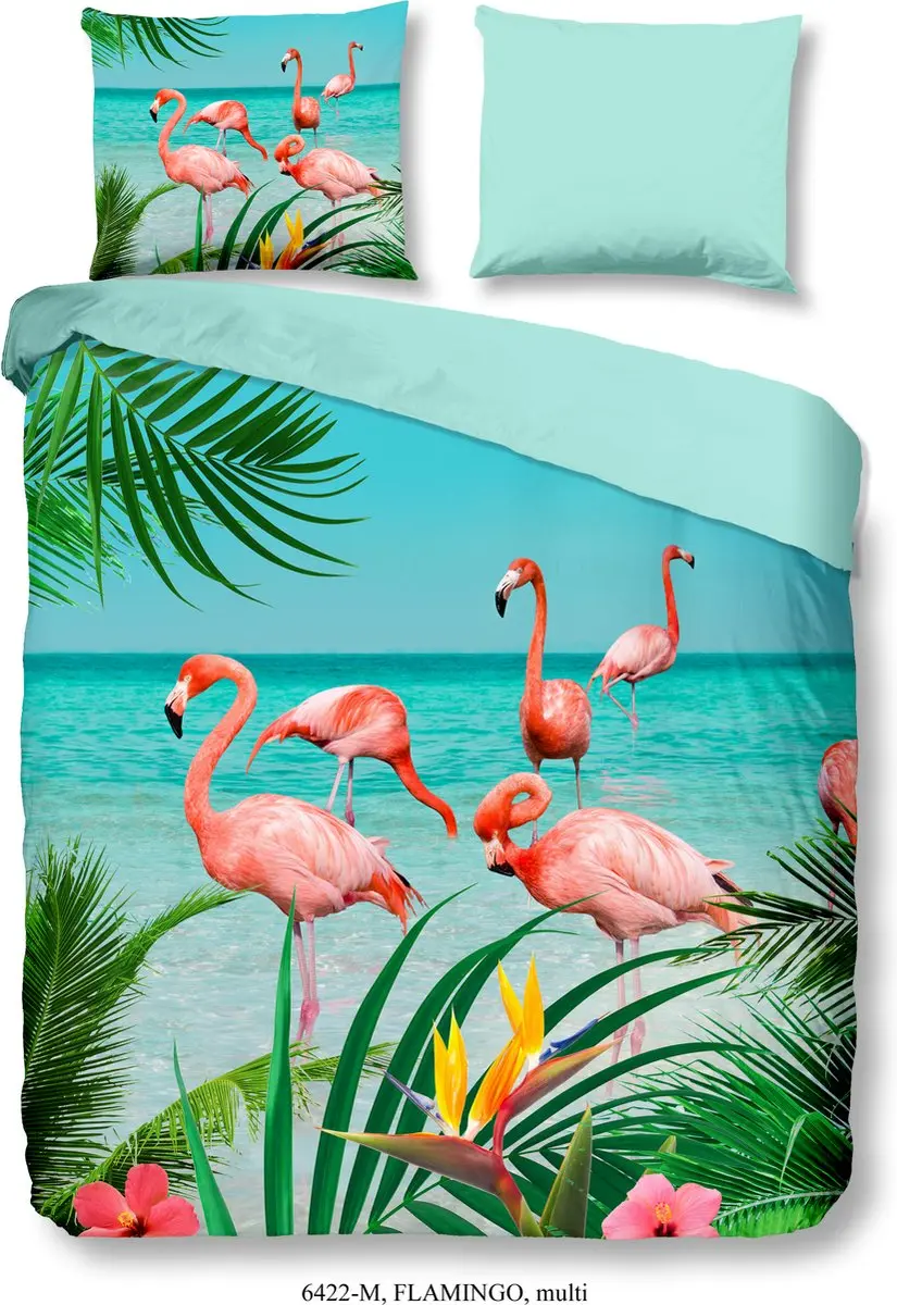 Pure Dekbedovertrek "tropische flamingo's"