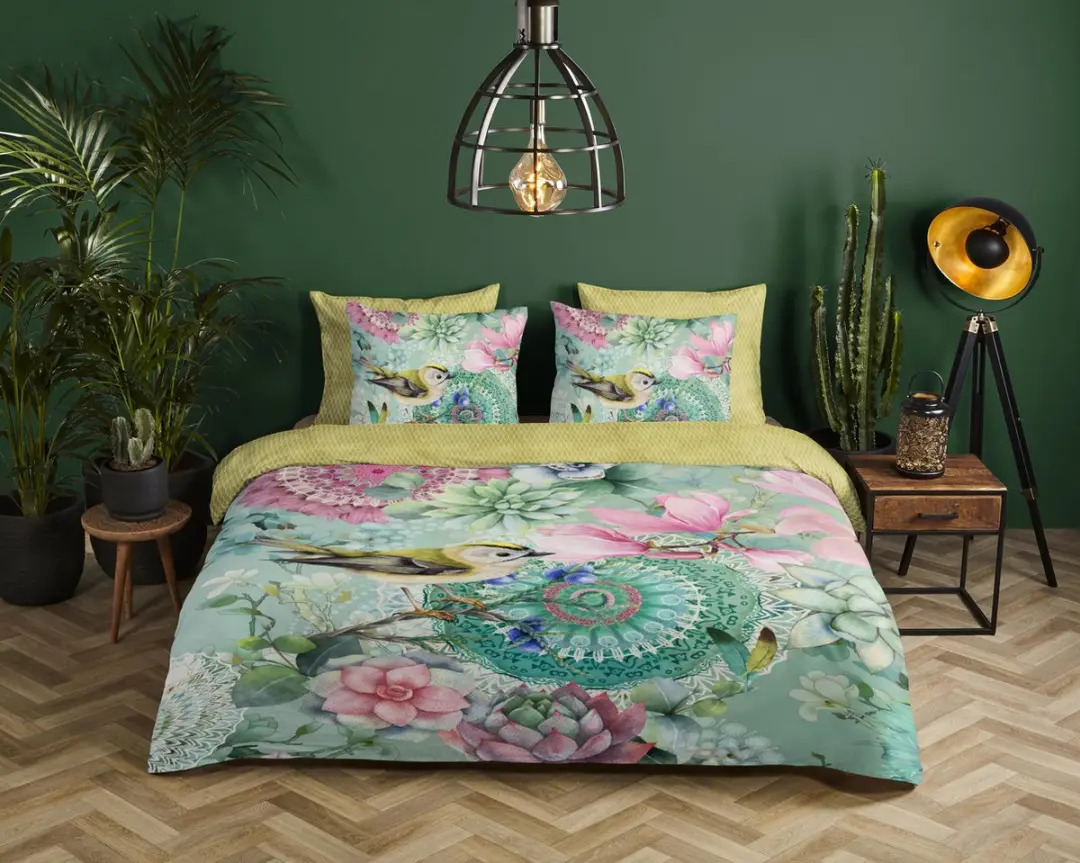 HIP dekbedovertrek mandalas, bloemen en vogels
