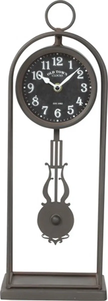 Countryfield Tafelklok Tiktox metaal L12B17H46,5CM zwart/zwart