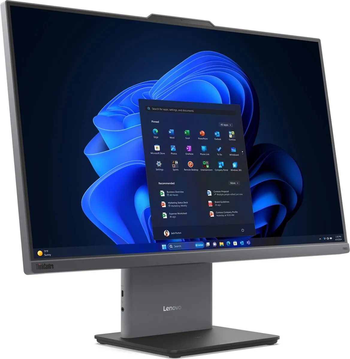 Lenovo ThinkCentre Neo 50a 27 Gen 5 i5-13420H AIO - 16GB 512GB SSD - Grijs