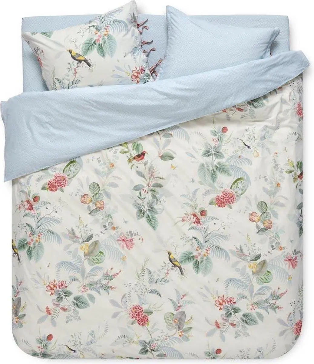 Pip Studio Dekbedovertrek Floris White 2 persoons