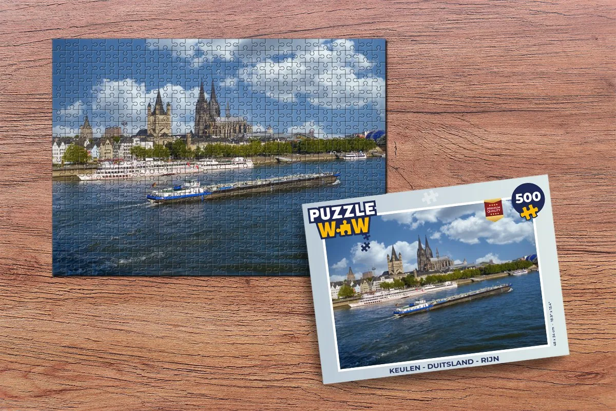 PuzzleWow Legpuzzel Keulen - Duitsland - Rijn 500 Stuks - Multicolor