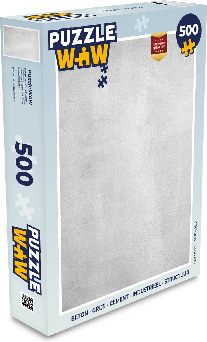 PuzzleWow Beton Puzzel 500 Stuks - Multicolor