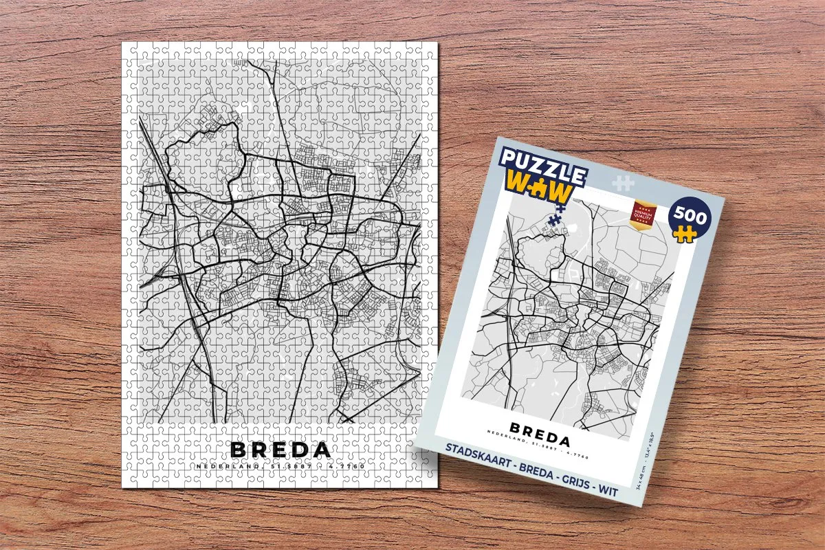 PuzzleWow Breda Legpuzzel 500 Stuks - Multicolor