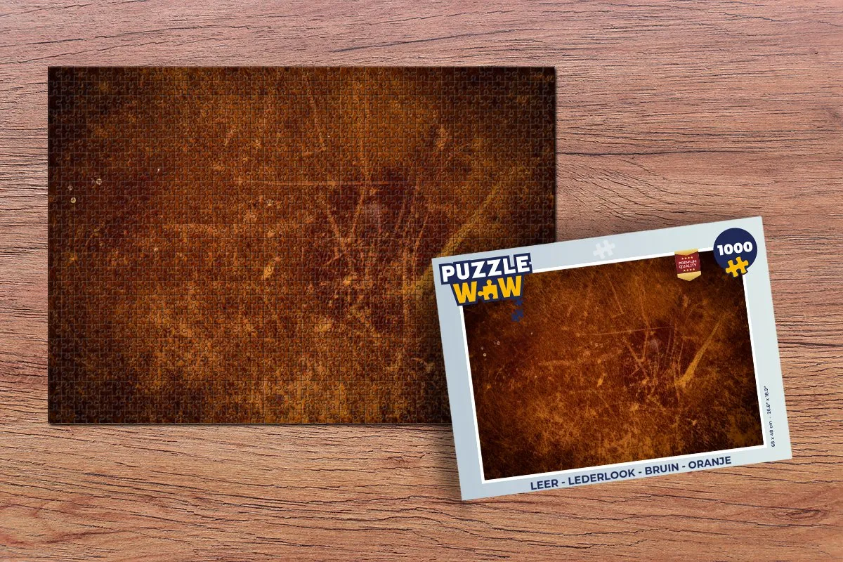 PuzzleWow Legpuzzel 1000 Stuks - Lederlook Multicolor