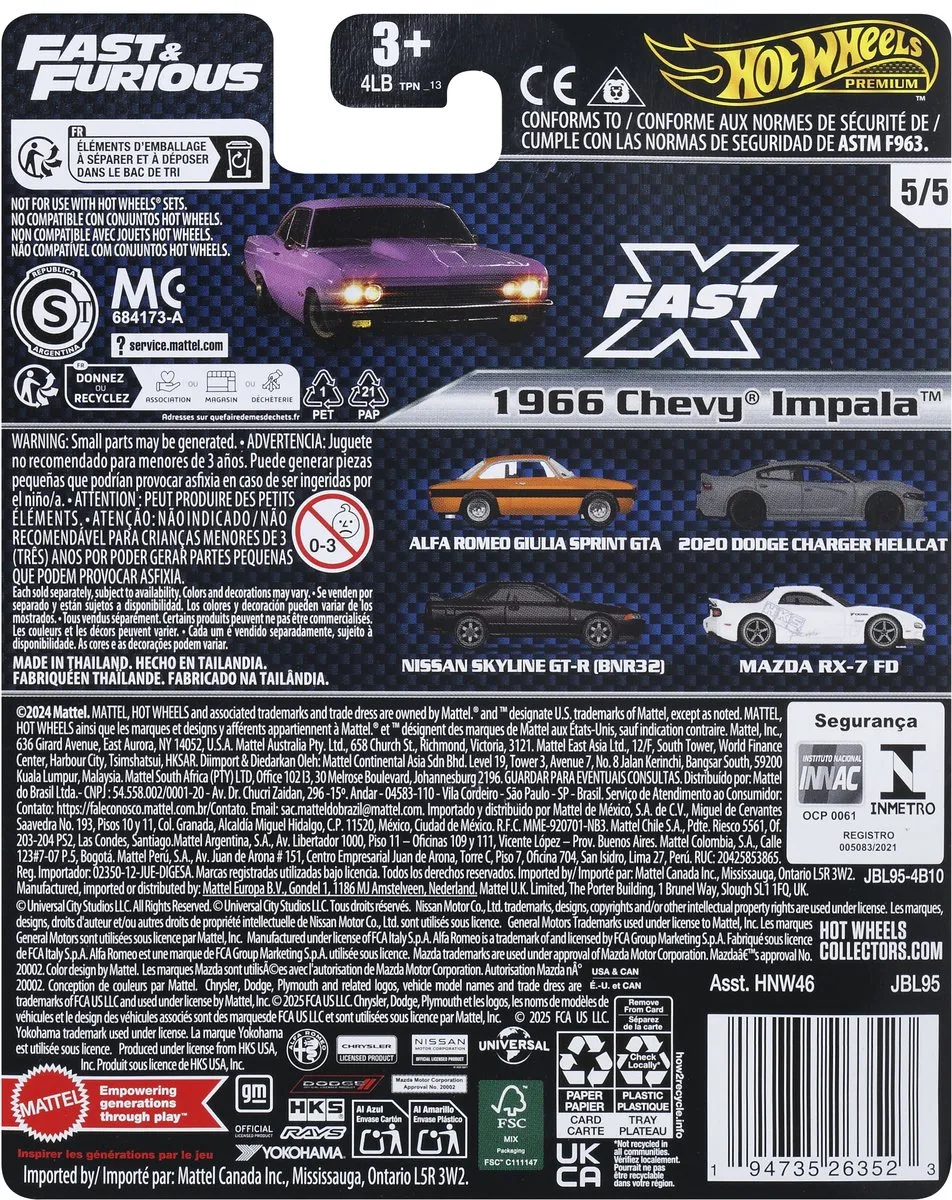 Hot Wheels JBL95 Auto - Violet