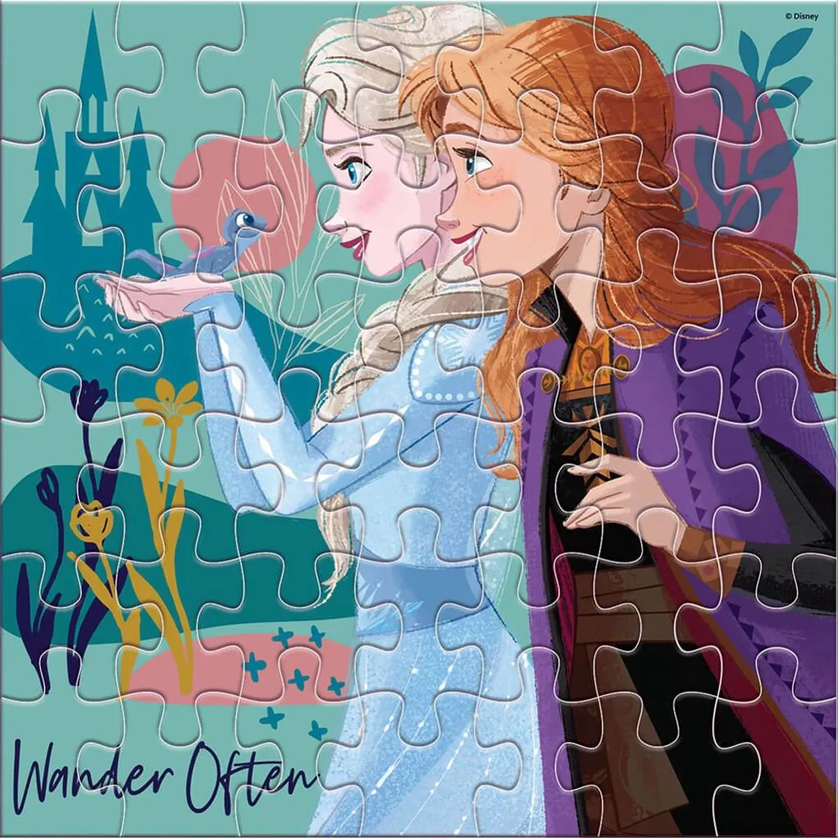Disney Frozen 2 Kinderpuzzel 42 Stukjes - 42x42cm - Multi