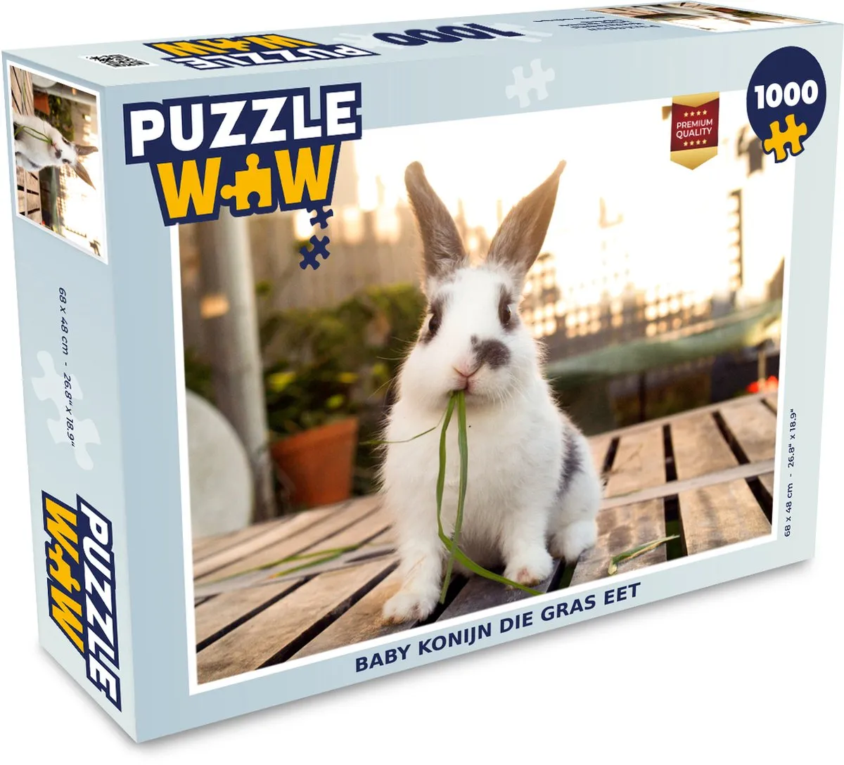 PuzzleWow Konijn Legpuzzel 1000 Stuks - Multicolor