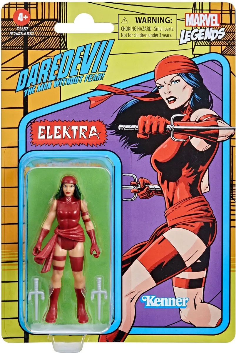 Marvel Legends Retro Collection Elektra Figurine 10cm
