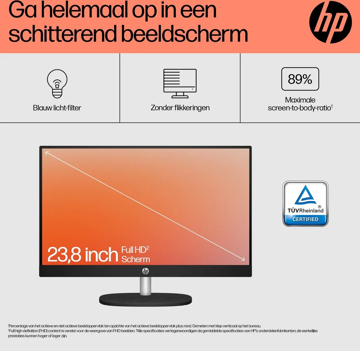 HP 24-cr0050nd All-in-One PC 23,8" - 512GB SSD - Zwart