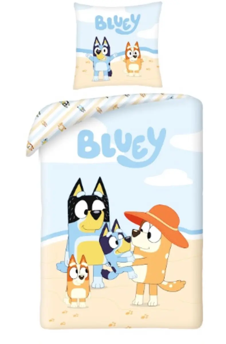 Bluey Dekbedovertrek Eenpersoons 140x200cm - Meerkleurig