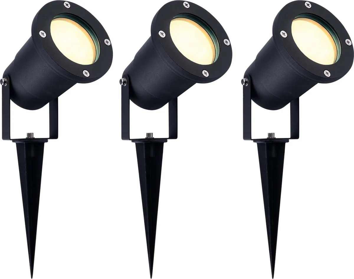 LEDVION 3x LED Prikspots IP65 5W 2700K