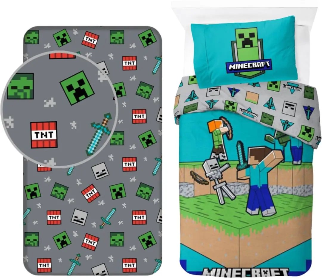 Minecraft Dekbedset Eenpersoons - afbeelding 4 van 4