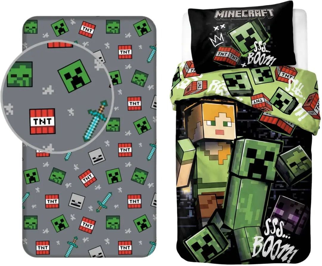 Minecraft Dekbedset Eenpersoons