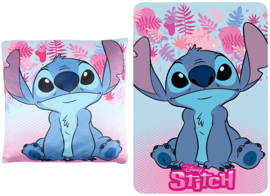Lilo & Stitch Slaapkamerset Roze - Kussen & Fleece Deken - afbeelding 6 van 6