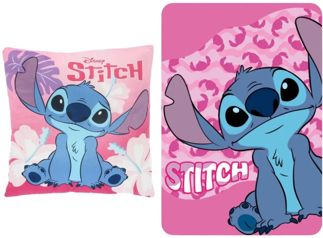 Lilo & Stitch Slaapkamerset Roze - Kussen & Fleece Deken - afbeelding 2 van 6