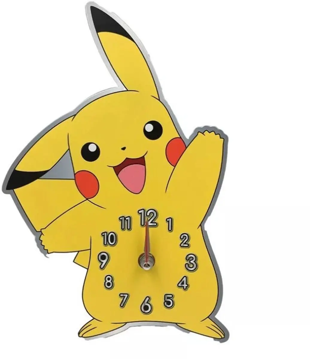 Pokémon Accutime Pikachu Wandklok - Geel Zilver - afbeelding 2 van 3