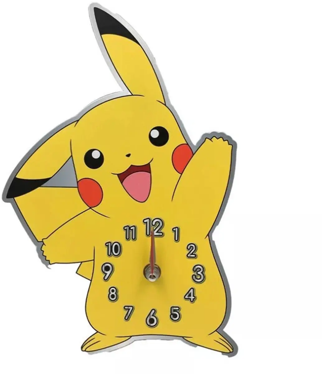Pokémon Accutime Pikachu Wandklok - Geel Zilver - afbeelding 3 van 3