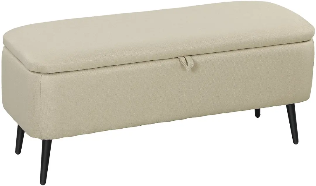 HOMCOM-Opbergpoef-100% polyesterstof-101x38,5x44,5cm-Beige