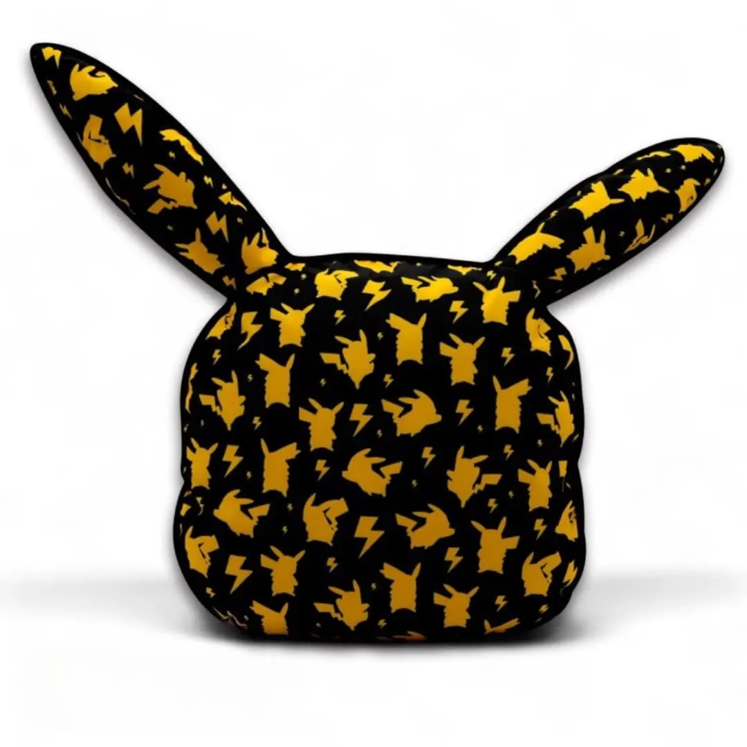 Pokémon Pikachu Kussen - Geel/Zwart - afbeelding 5 van 6