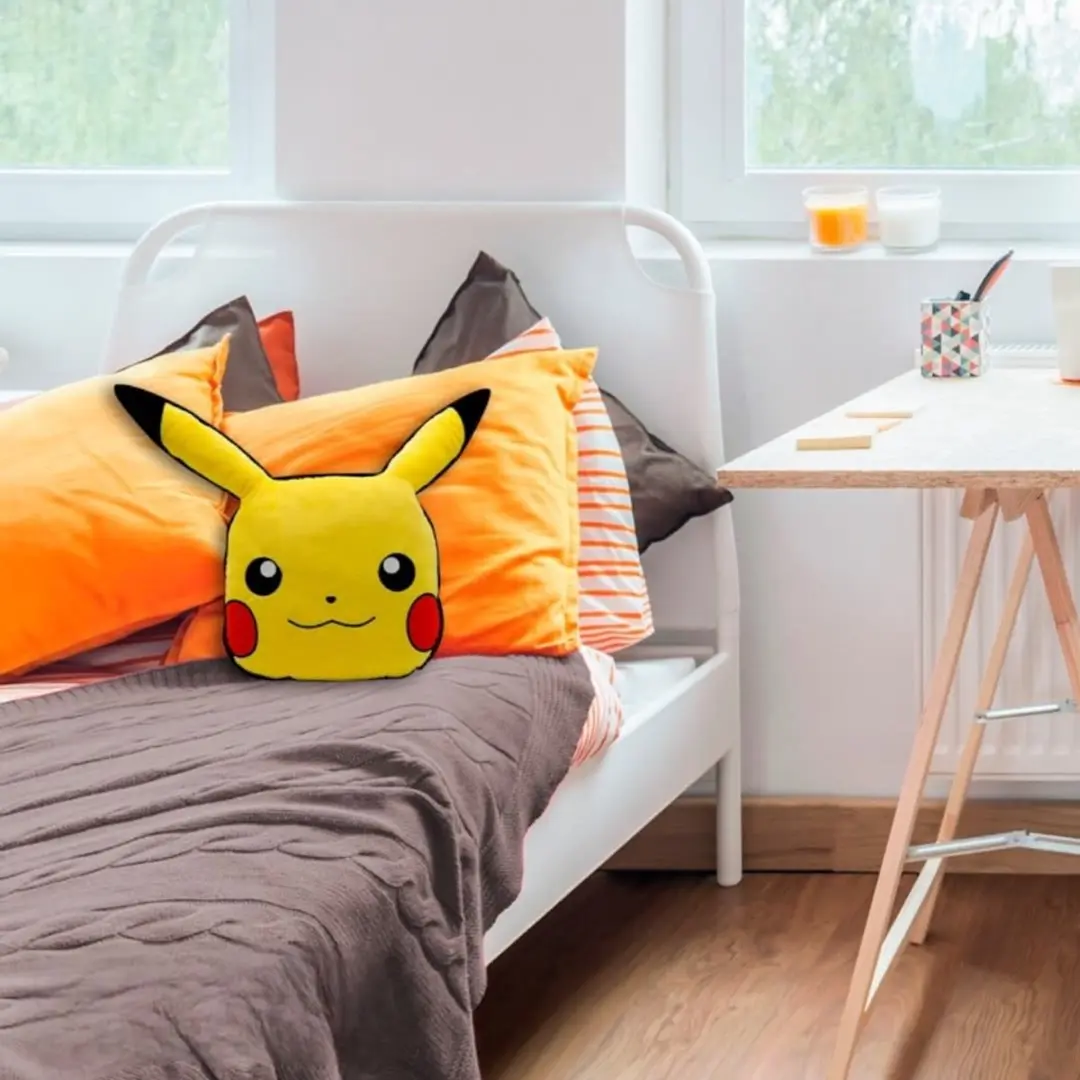 Pokémon Pikachu Kussen - Geel/Zwart - afbeelding 4 van 6
