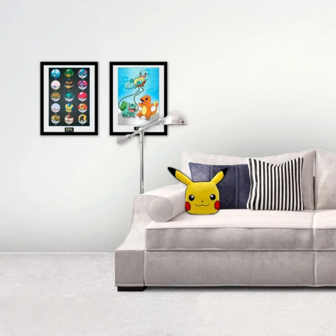 Pokémon Pikachu Kussen - Geel/Zwart - afbeelding 6 van 6