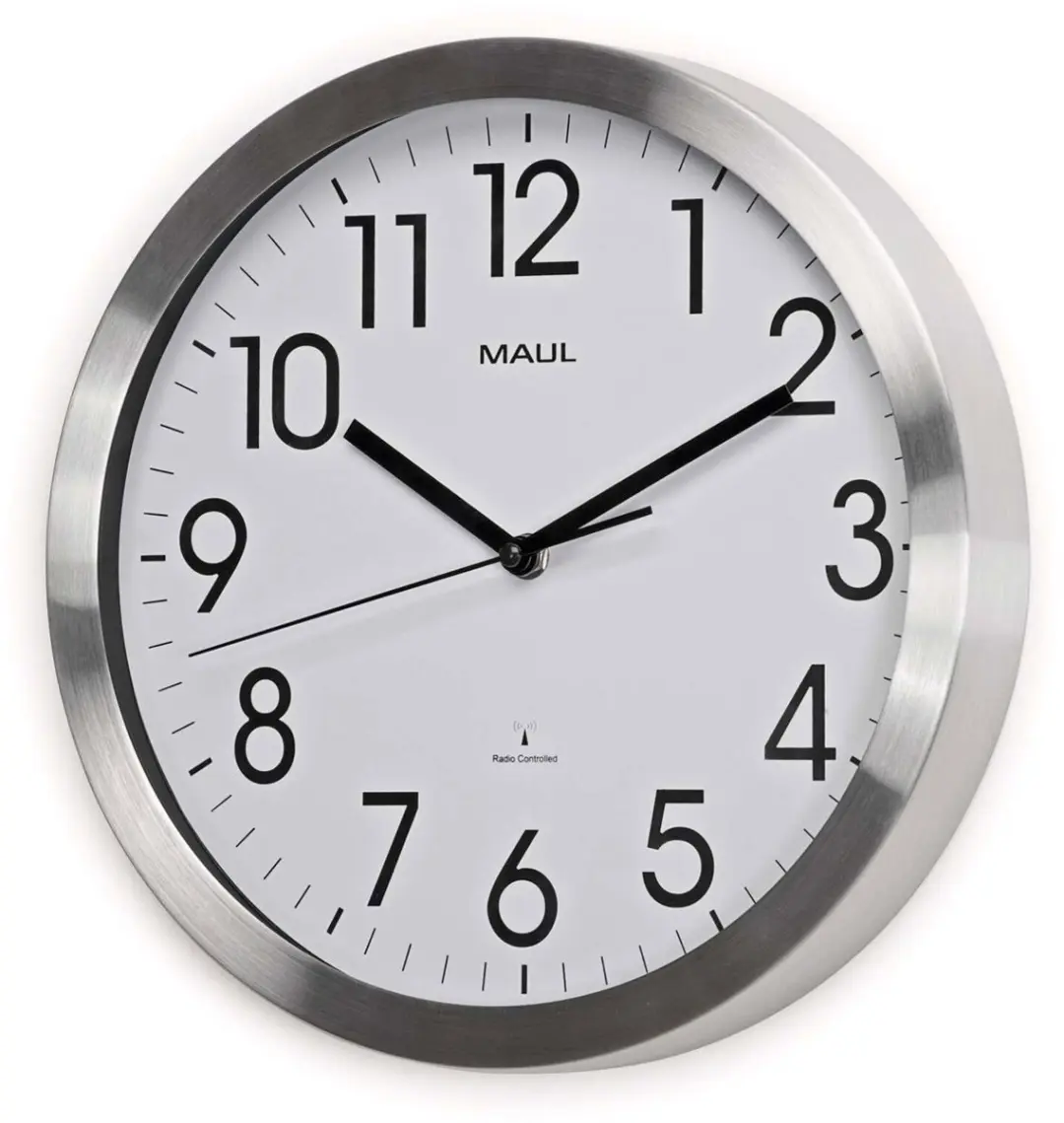 MAULmove Wandklok 30RC - Zilver - Ø30,5cm - afbeelding 3 van 6