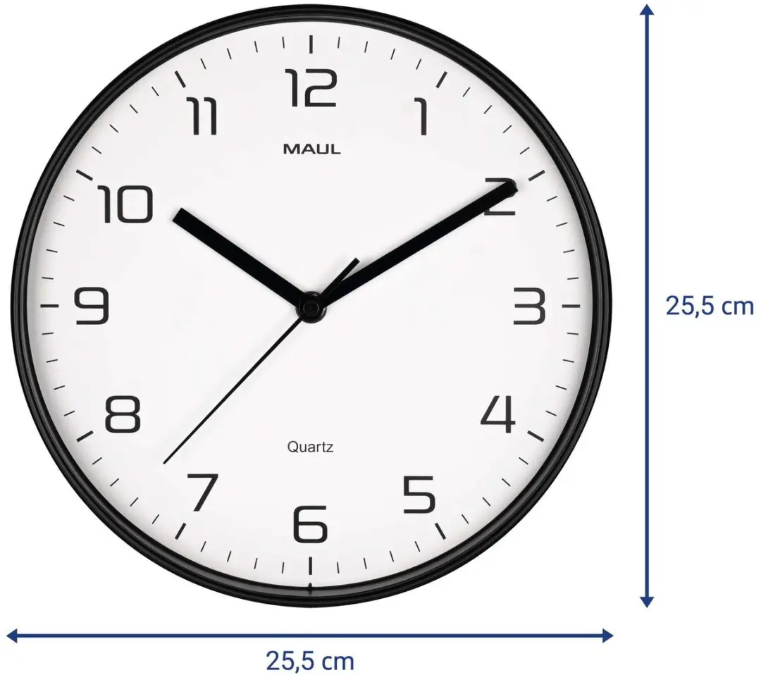 MAUL Wandklok MAULdrip Ø25,5cm - Zwart - afbeelding 3 van 6