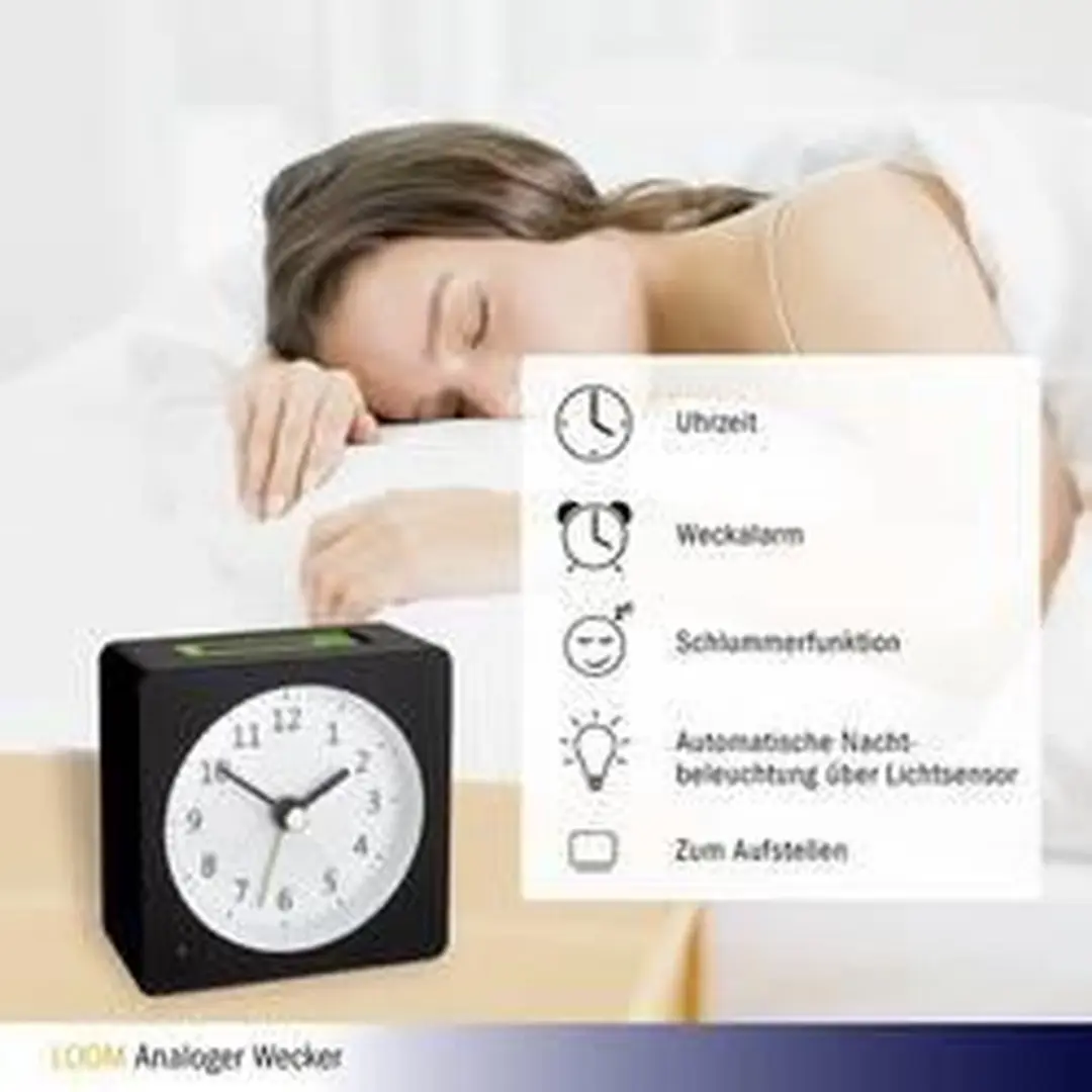 TFA Dostmann 60.1031.01 Wekker - Zwart - afbeelding 2 van 3
