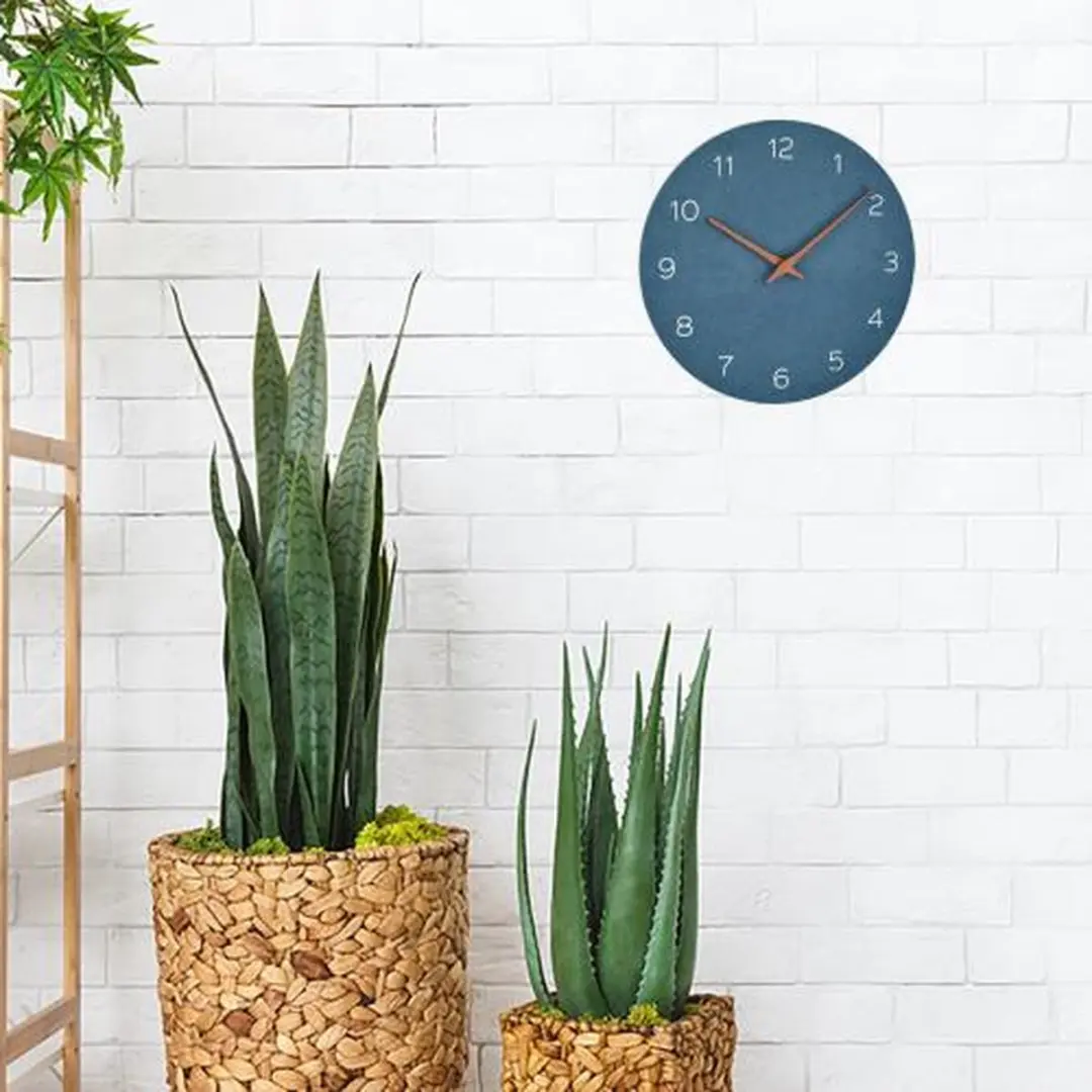 TFA Dostmann Wandklok 60.3054.06 - Houtlook Duifblauw 30cm - afbeelding 2 van 3
