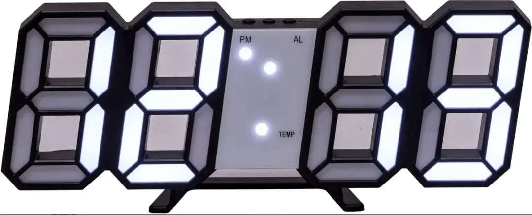 3D LED-klok met tijd, datum, temperatuur en nachtmodus