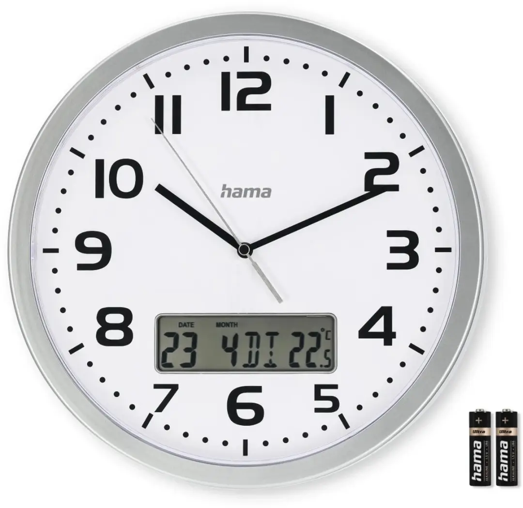 Hama Moorea Wandklok - 30cm - Zwart - afbeelding 4 van 5