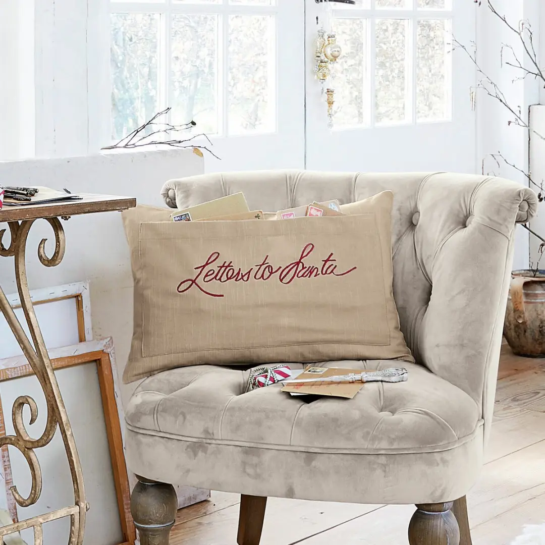 Loberon Kussenhoes Welenzas - beige/rood - afbeelding 4 van 6