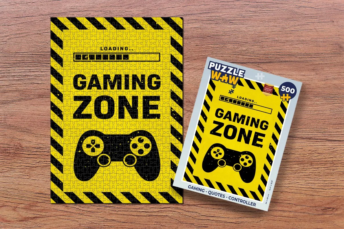 PuzzleWow Gaming Quotes Controller Legpuzzel 500 Stuks - Multicolor