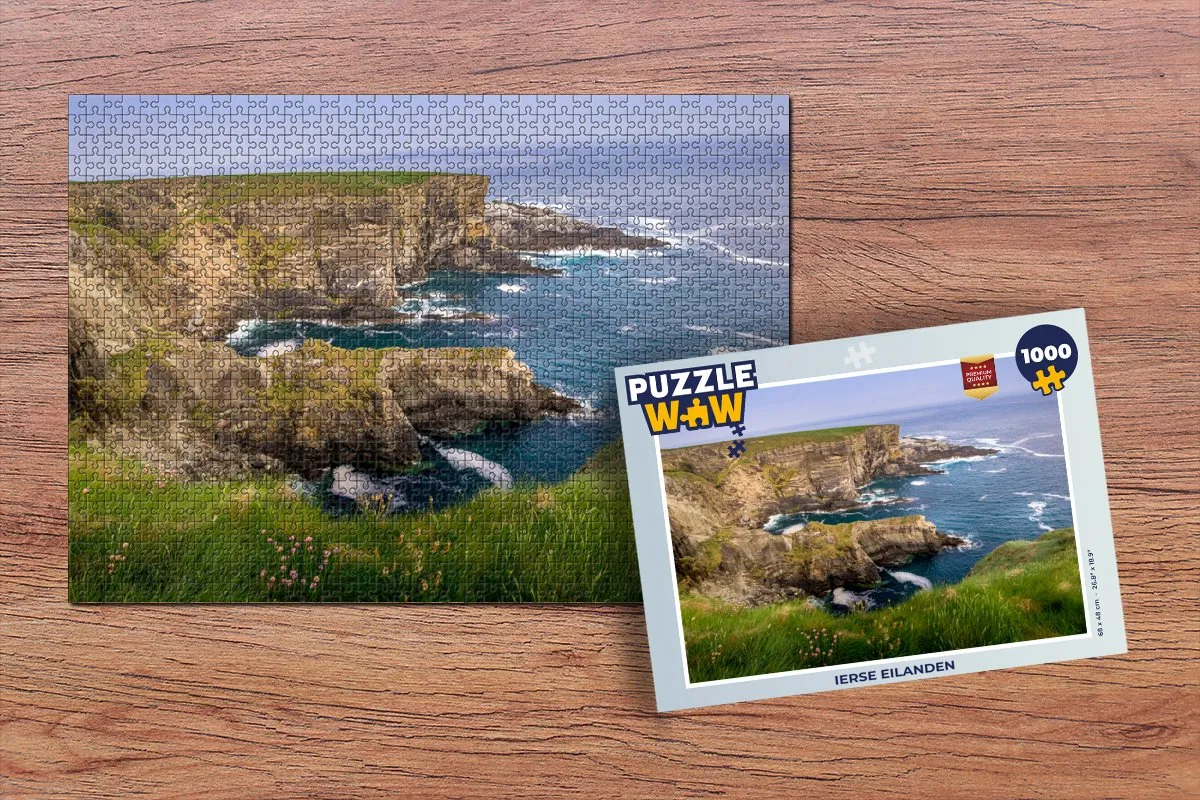 PuzzleWow Ierse Eilanden Legpuzzel 1000 Stuks - Multicolor