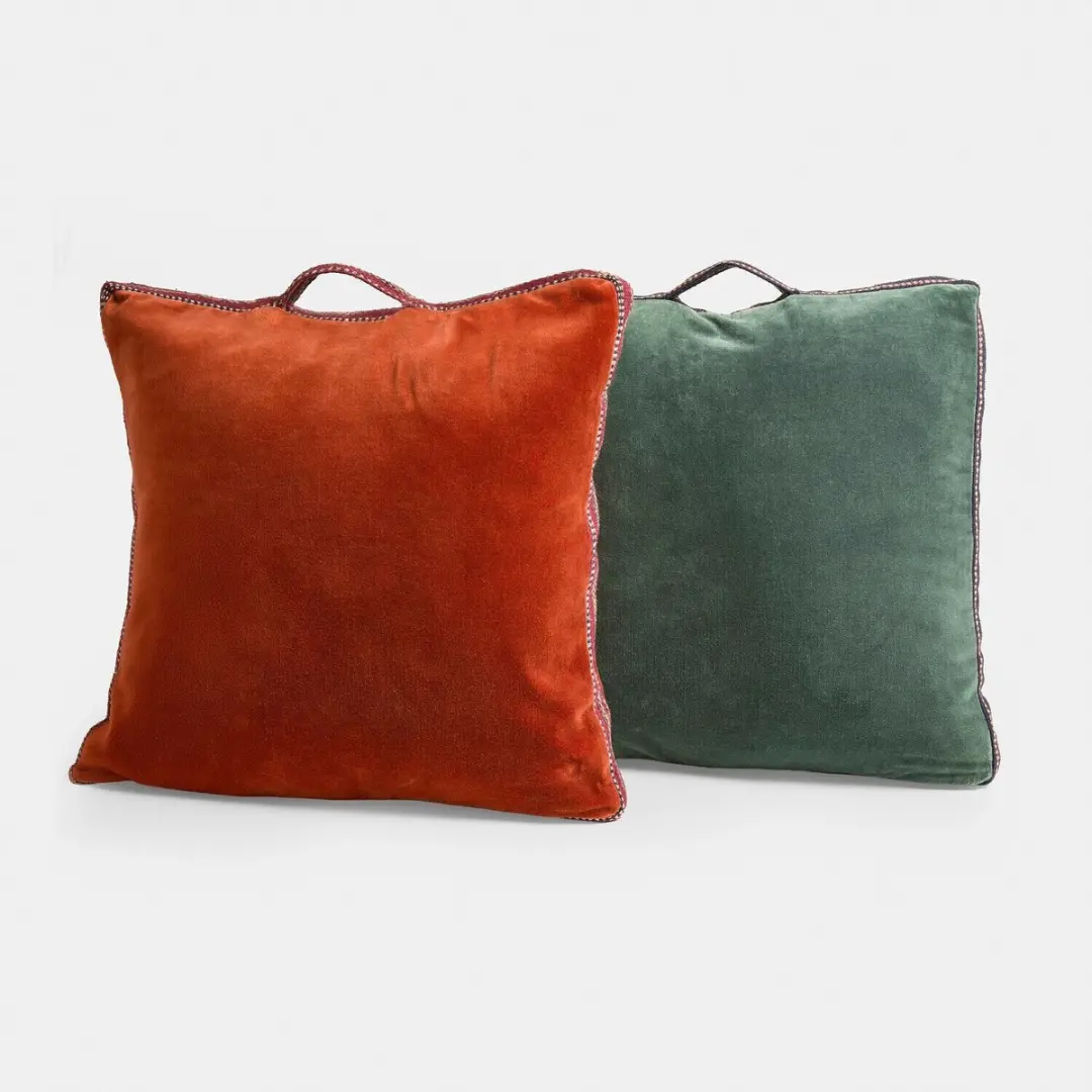 Loberon Kussenset 2-delig Olivienne Rood/ Groen
