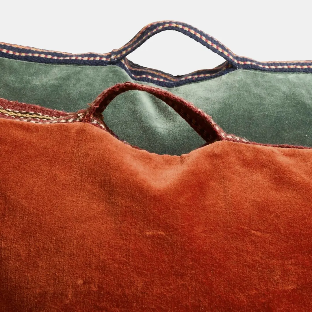 Loberon Kussenset 2-delig Olivienne Rood/ Groen - afbeelding 5 van 6