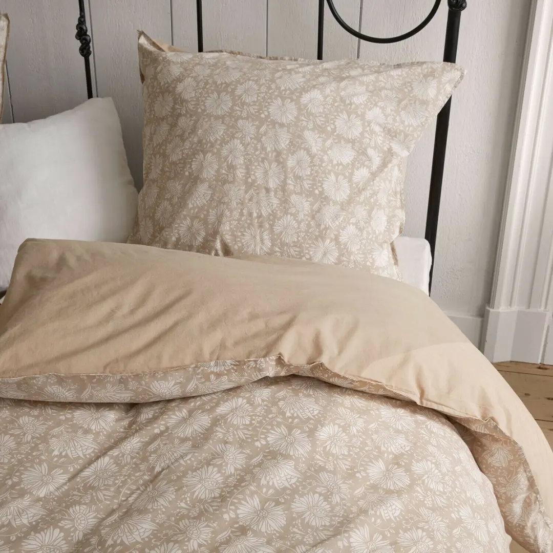 Loberon Jouvenay Eenpersoons Beddengoed - Bruin/Beige - afbeelding 2 van 6