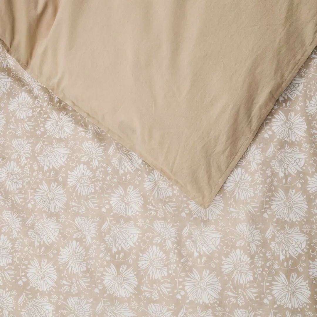 Loberon Jouvenay Eenpersoons Beddengoed - Bruin/Beige - afbeelding 6 van 6